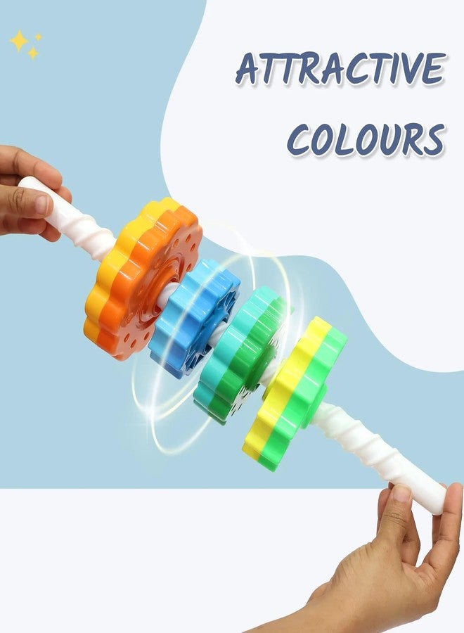 YUIOP - Spinning Tower for Kids - 1 Stand, 1 Base & 6 Colorful Rings - Unbreakable - Image 5